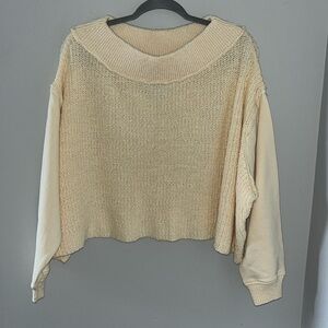 Free people cropped crochet sweater